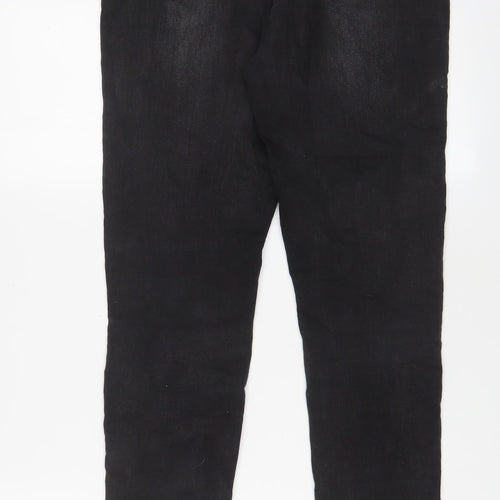 Aecupper Womens Grey Cotton Skinny Jeans Size L L30 in Regular Button
