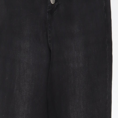 Aecupper Womens Grey Cotton Skinny Jeans Size L L30 in Regular Button