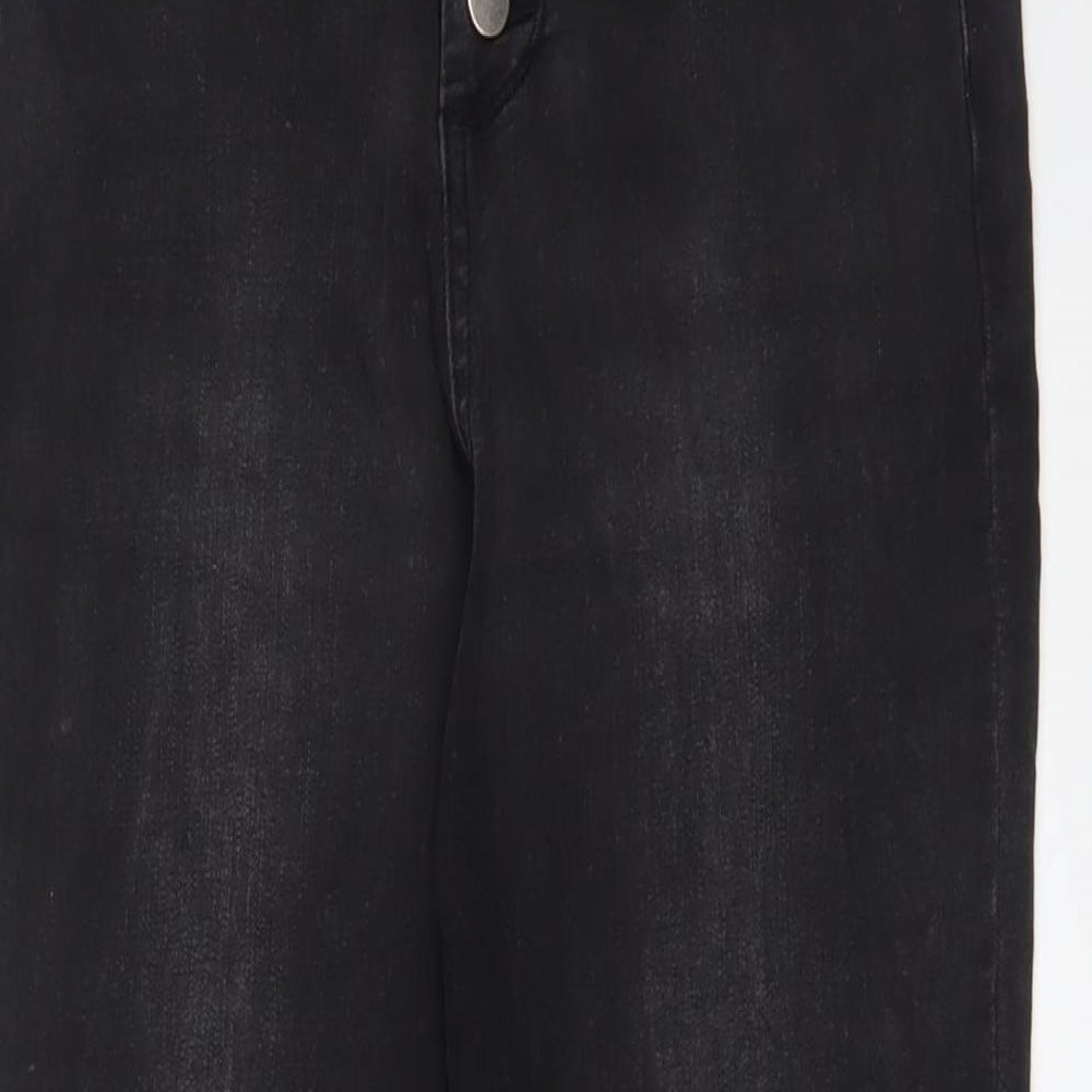 Aecupper Womens Grey Cotton Skinny Jeans Size L L30 in Regular Button