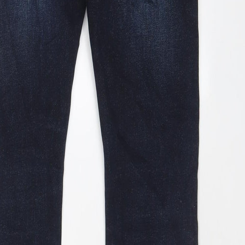 Topman Mens Blue Cotton Skinny Jeans Size 28 in L28 in Regular Button - Short Leg, Pockets