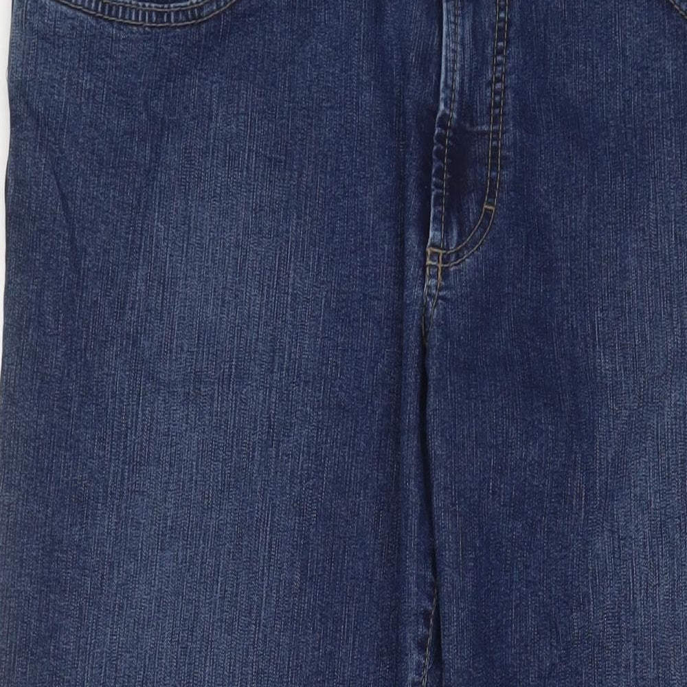 Mac Mens Blue Cotton Straight Jeans Size 40 in L30 in Regular Zip