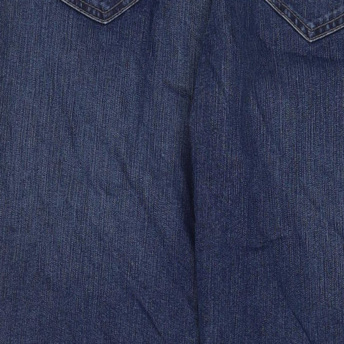 Mac Mens Blue Cotton Straight Jeans Size 40 in L30 in Regular Zip