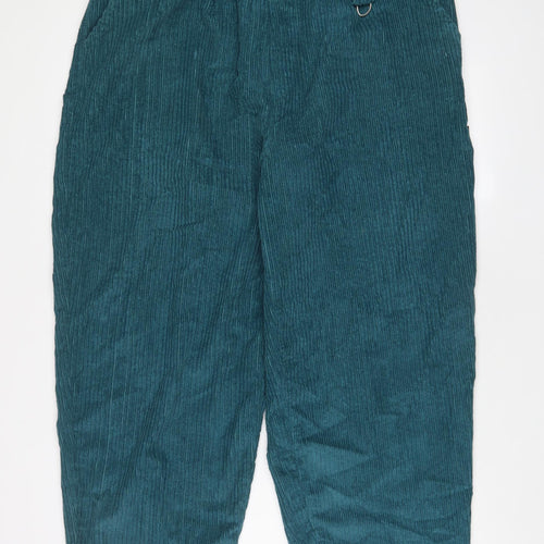 Boohoo Mens Green Polyester Trousers Size 36 in L26 in Relaxed