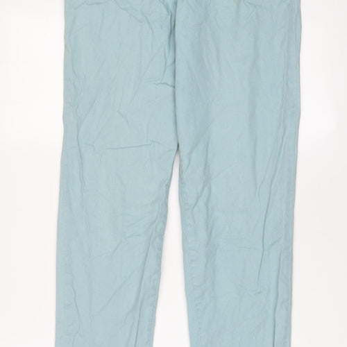 Western Trading Womens Blue Cotton Straight Jeans Size 12 L30 in Regular Zip