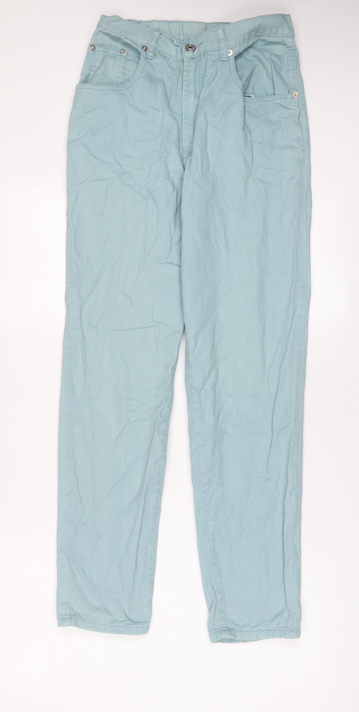 Western Trading Womens Blue Cotton Straight Jeans Size 12 L30 in Regular Zip