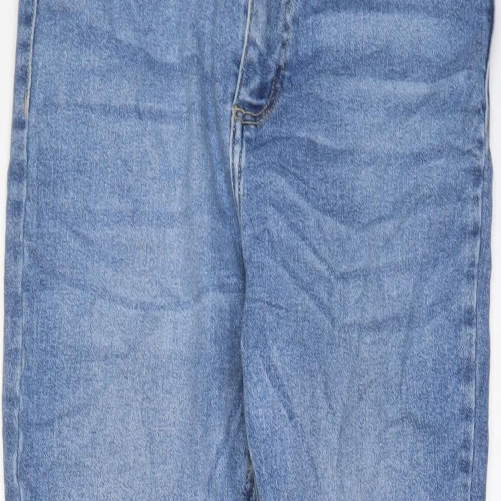New Look Womens Blue Cotton Skinny Jeans Size 14 L26 in Regular Zip