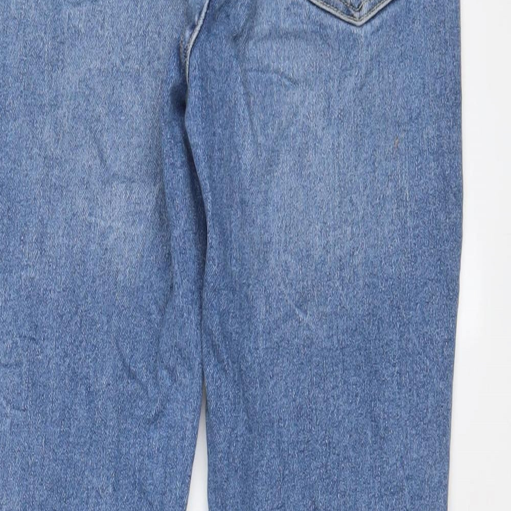 New Look Womens Blue Cotton Skinny Jeans Size 14 L26 in Regular Zip