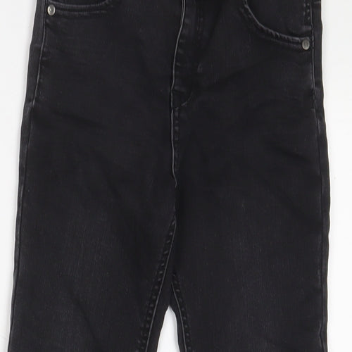 F&F Boys Grey Cotton Skinny Jeans Size 9-10 Years L23 in Regular Zip - Adjustable waist, Pockets