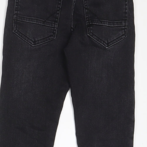 F&F Boys Grey Cotton Skinny Jeans Size 9-10 Years L23 in Regular Zip - Adjustable waist, Pockets