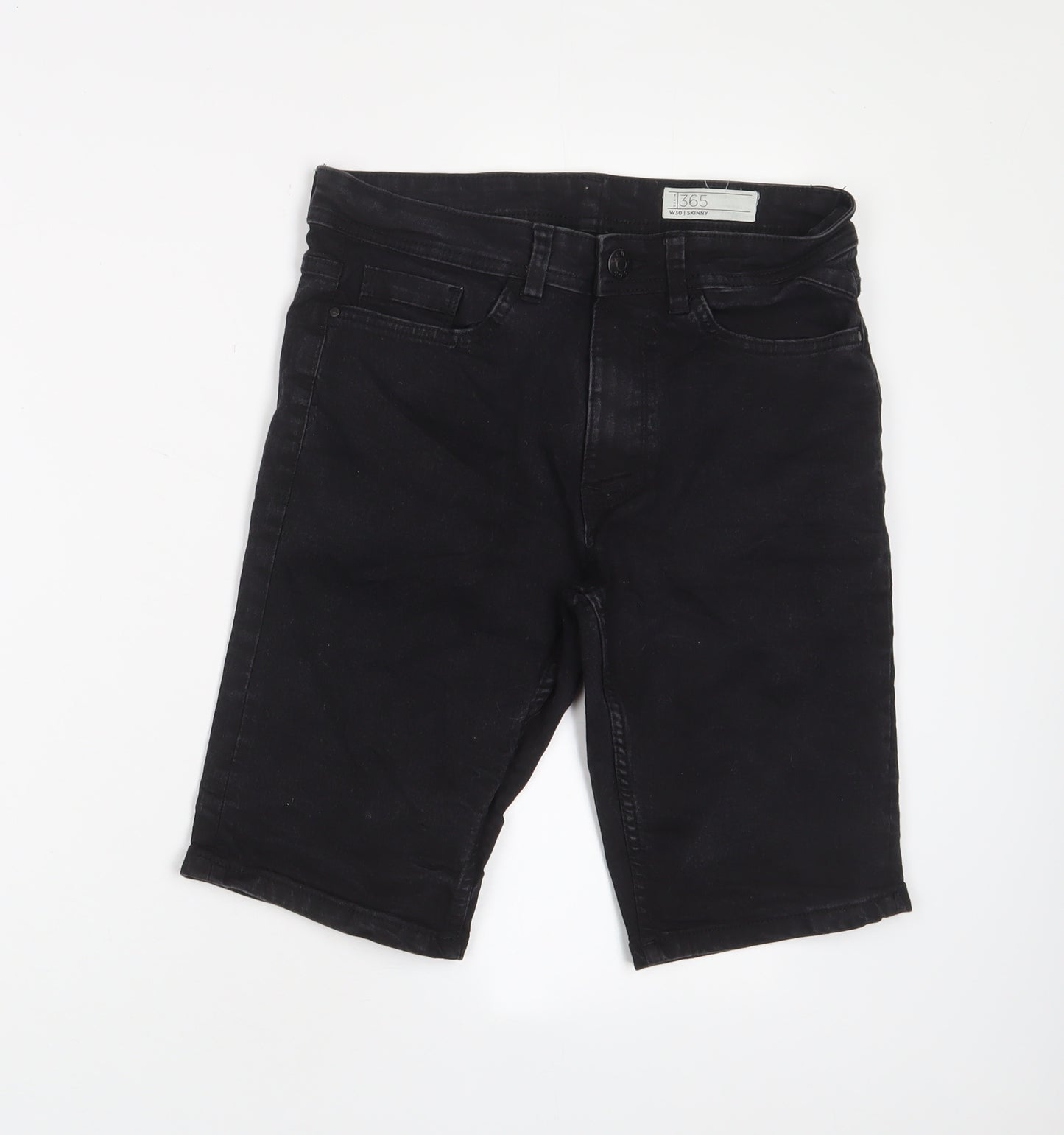 Peacocks Mens Grey Cotton Bermuda Shorts Size 30 in L10 in Regular Zip