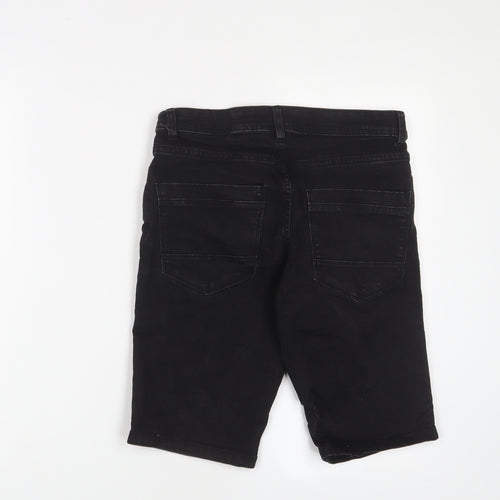 Peacocks Mens Grey Cotton Bermuda Shorts Size 30 in L10 in Regular Zip