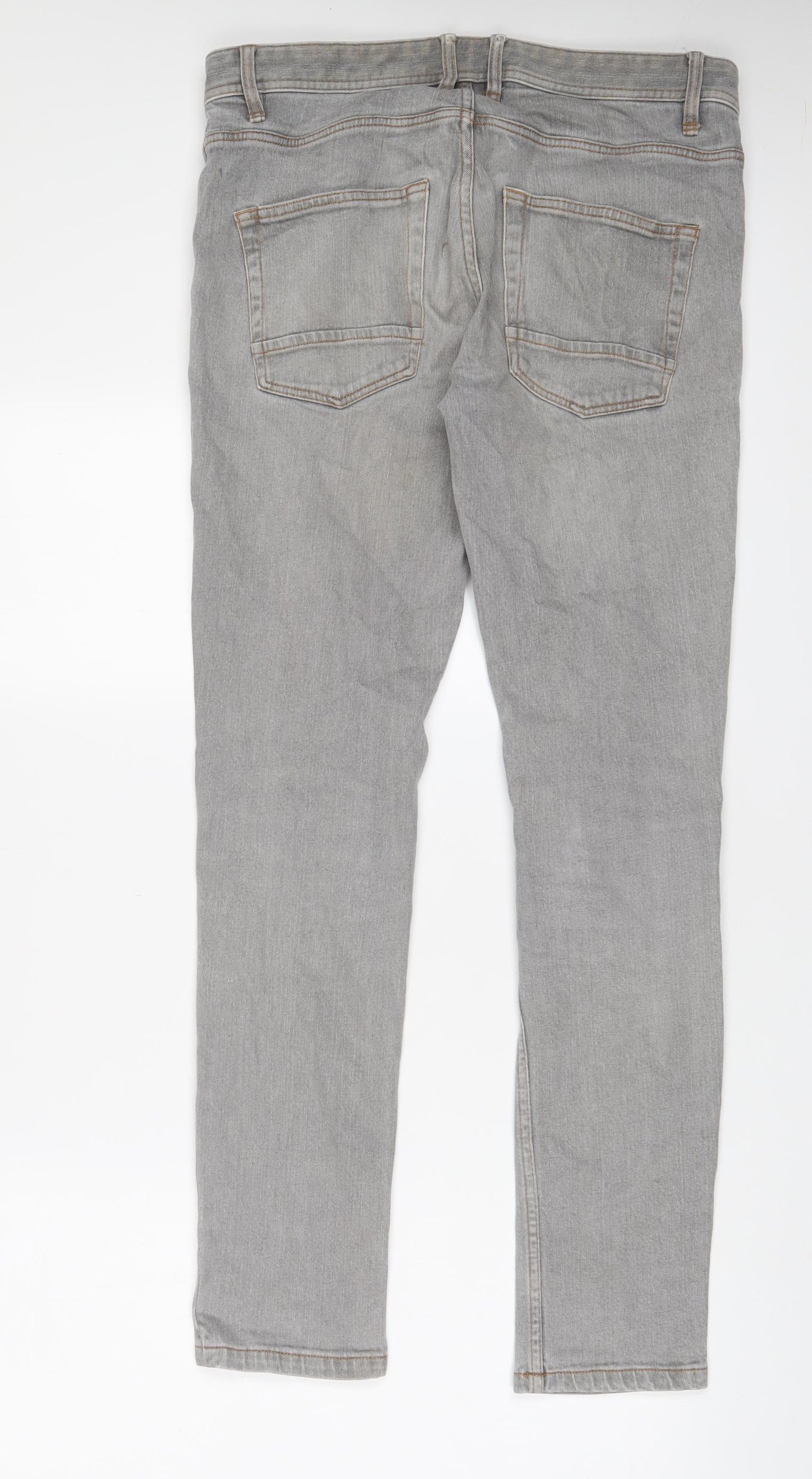 NEXT Mens Red Cotton Skinny Jeans Size 30 in L31 in Regular Button