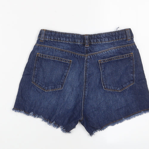 NEXT Girls Blue Cotton Bermuda Shorts Size 11 Years L3 in Regular Zip