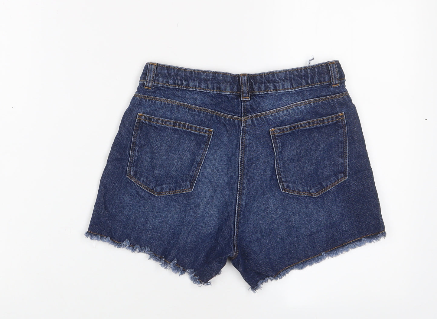 NEXT Girls Blue Cotton Bermuda Shorts Size 11 Years L3 in Regular Zip