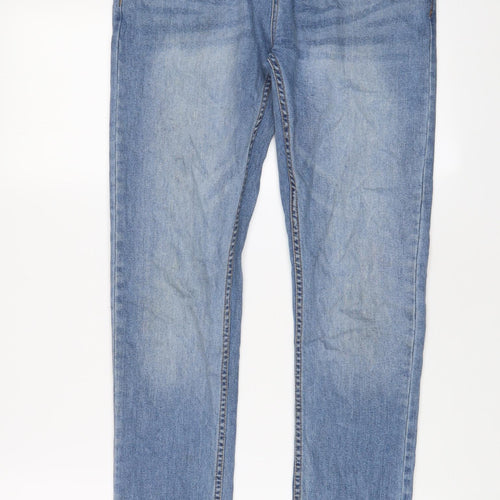 Denaz Womens Blue Cotton Skinny Jeans Size 30 in L30 in Regular Zip