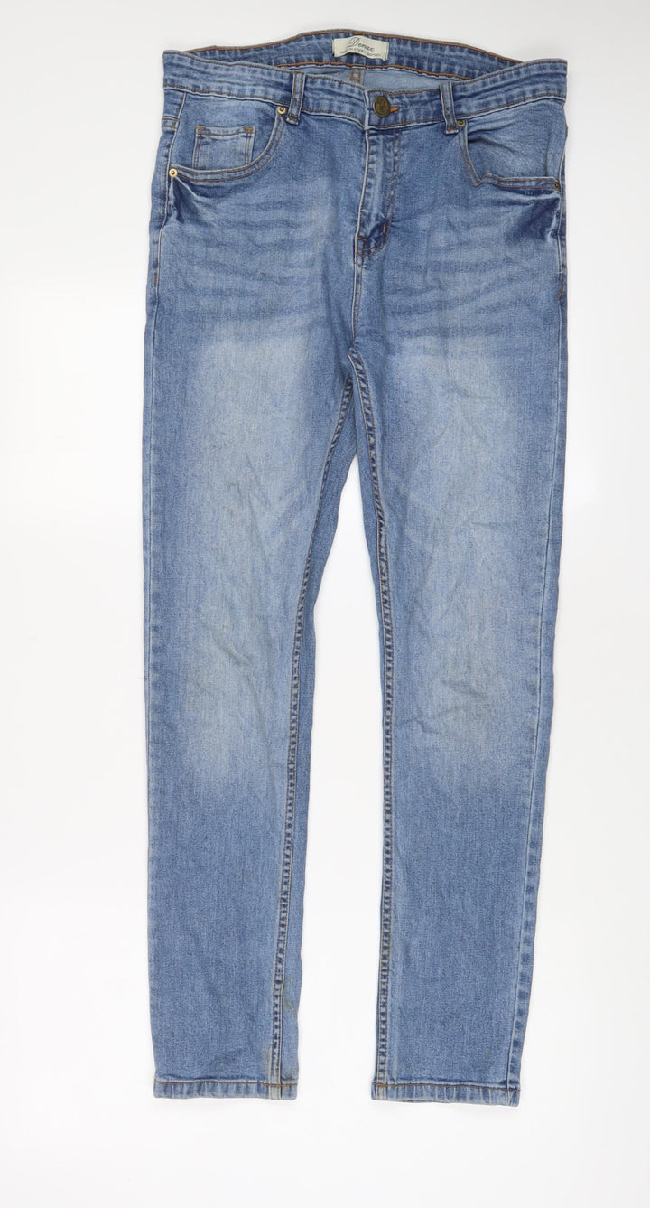 Denaz Womens Blue Cotton Skinny Jeans Size 30 in L30 in Regular Zip