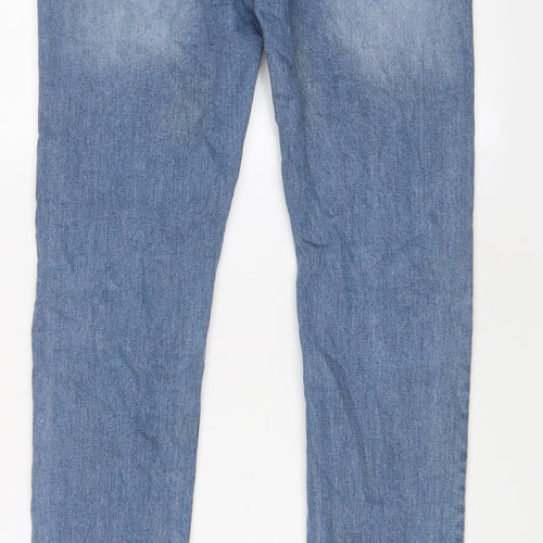 Denaz Womens Blue Cotton Skinny Jeans Size 30 in L30 in Regular Zip