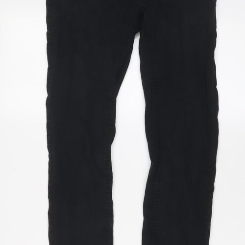 F&F Womens Black Cotton Skinny Jeans Size 8 L28 in Regular Zip - Zips