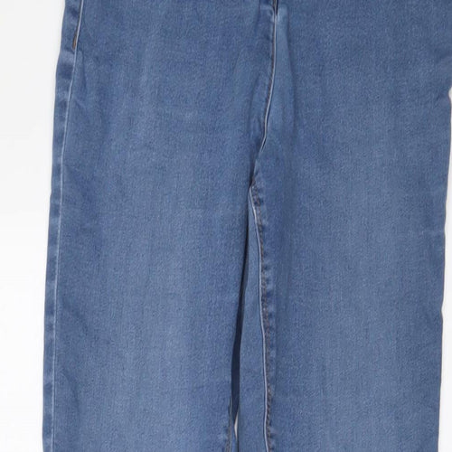 Papaya Womens Blue Cotton Skinny Jeans Size 10 L28 in Regular Zip