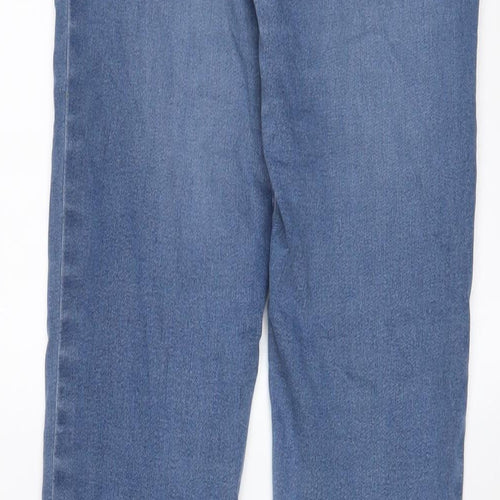 Papaya Womens Blue Cotton Skinny Jeans Size 10 L28 in Regular Zip