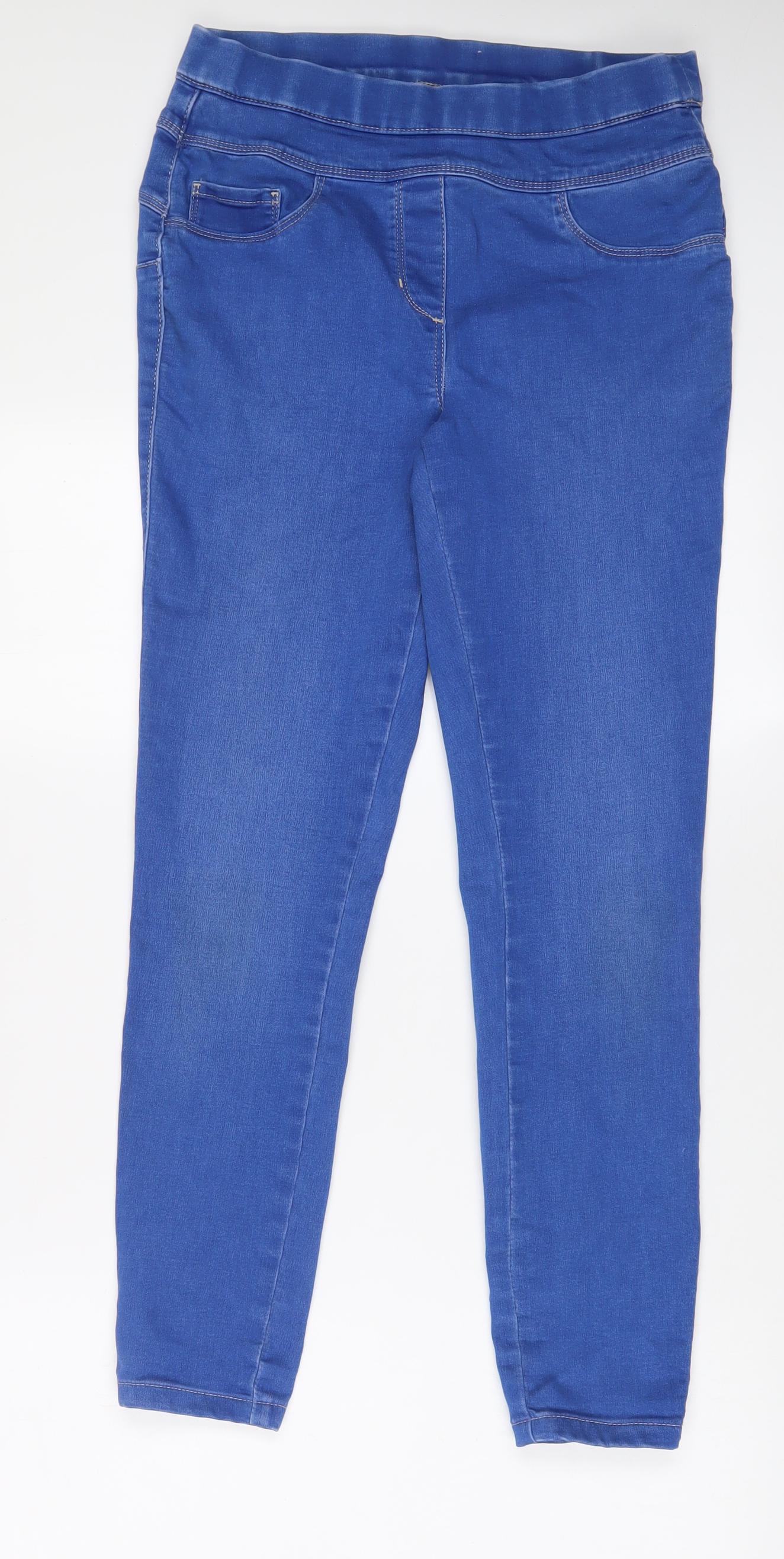 NEXT Womens Blue Cotton Jegging Jeans Size 12 L28 in Regular