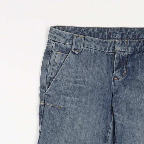 Seven7 Womens Blue Cotton Cropped Jeans Size 25 in L20 in Regular Hook & Eye