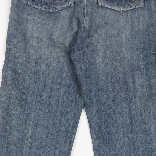 Seven7 Womens Blue Cotton Cropped Jeans Size 25 in L20 in Regular Hook & Eye