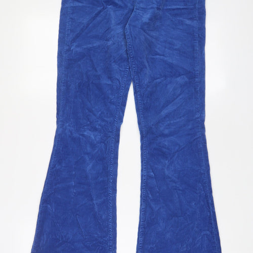 BDG Womens Blue Cotton Trousers Size 27 in L34 in Regular Zip