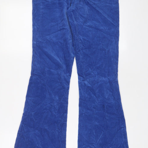 BDG Womens Blue Cotton Trousers Size 27 in L34 in Regular Zip