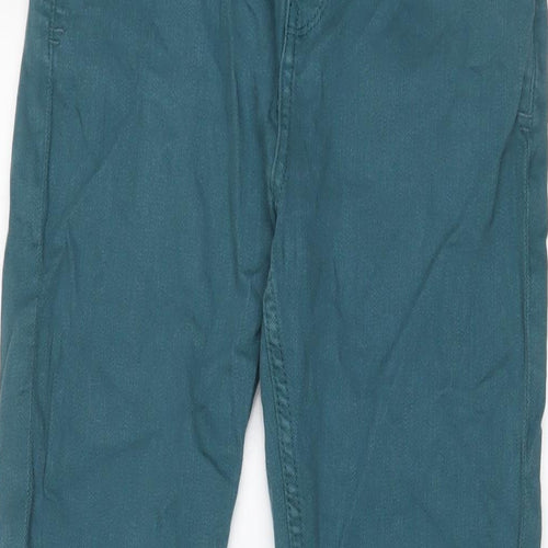 Fat Face Womens Blue Cotton Cropped Jeans Size 10 L24 in Regular Zip