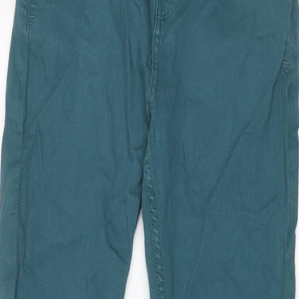 Fat Face Womens Blue Cotton Cropped Jeans Size 10 L24 in Regular Zip