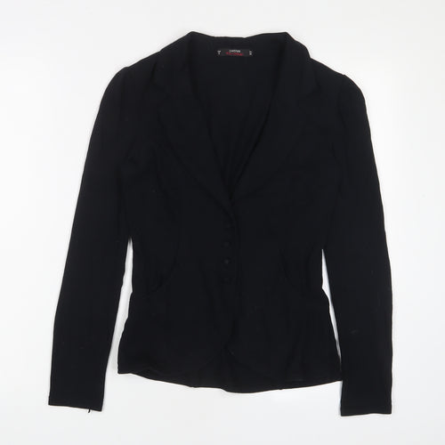 Miss Selfridge Womens Black Jacket Size 8 Button