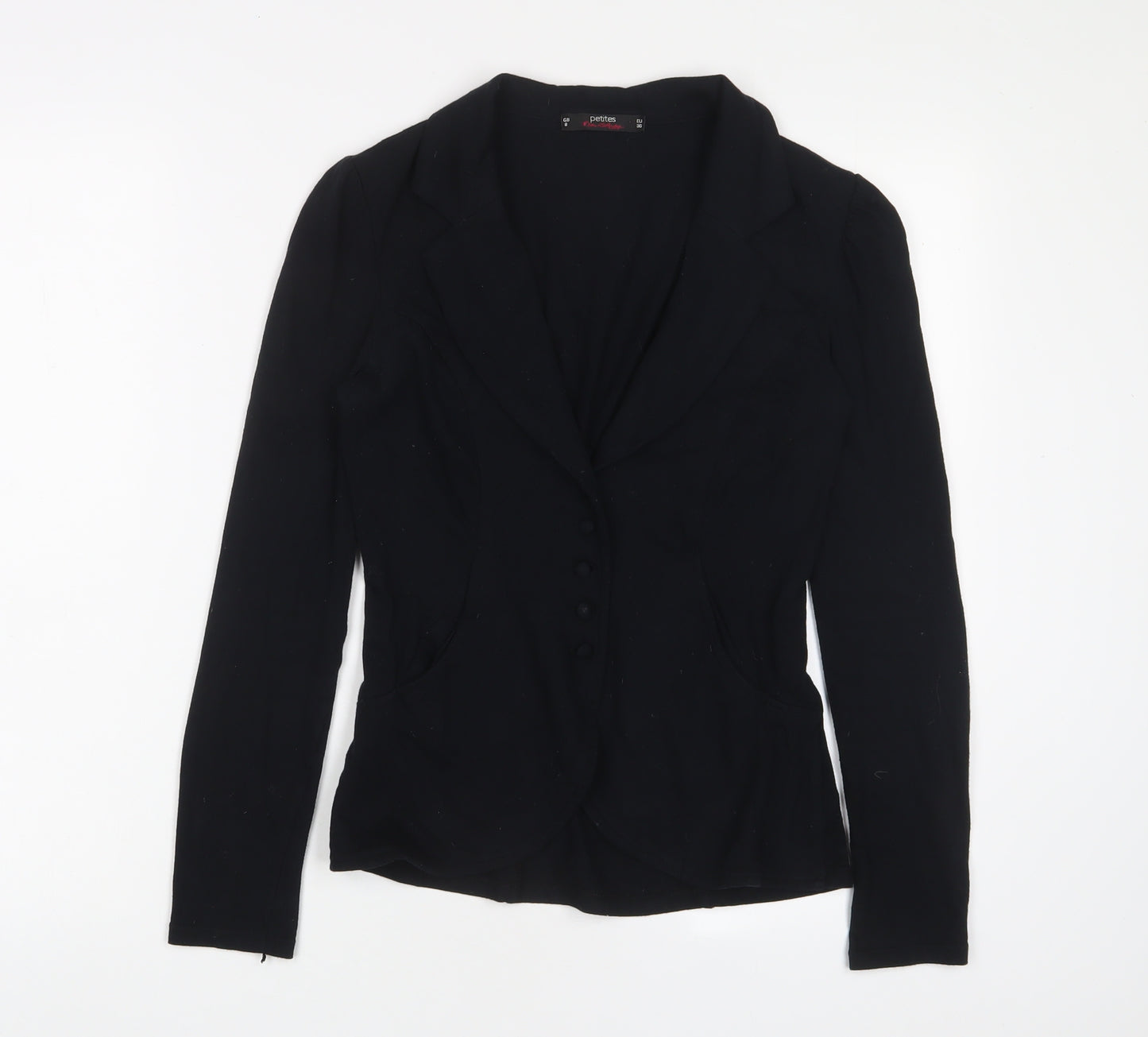 Miss Selfridge Womens Black Jacket Size 8 Button