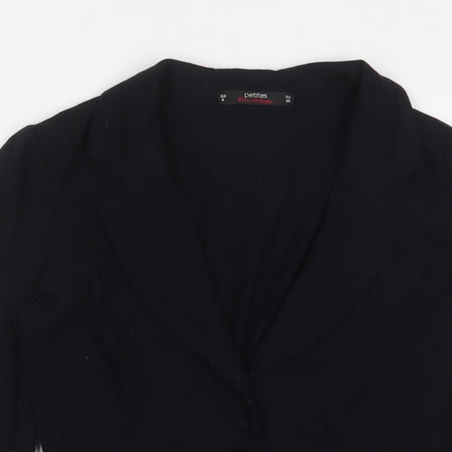 Miss Selfridge Womens Black Jacket Size 8 Button