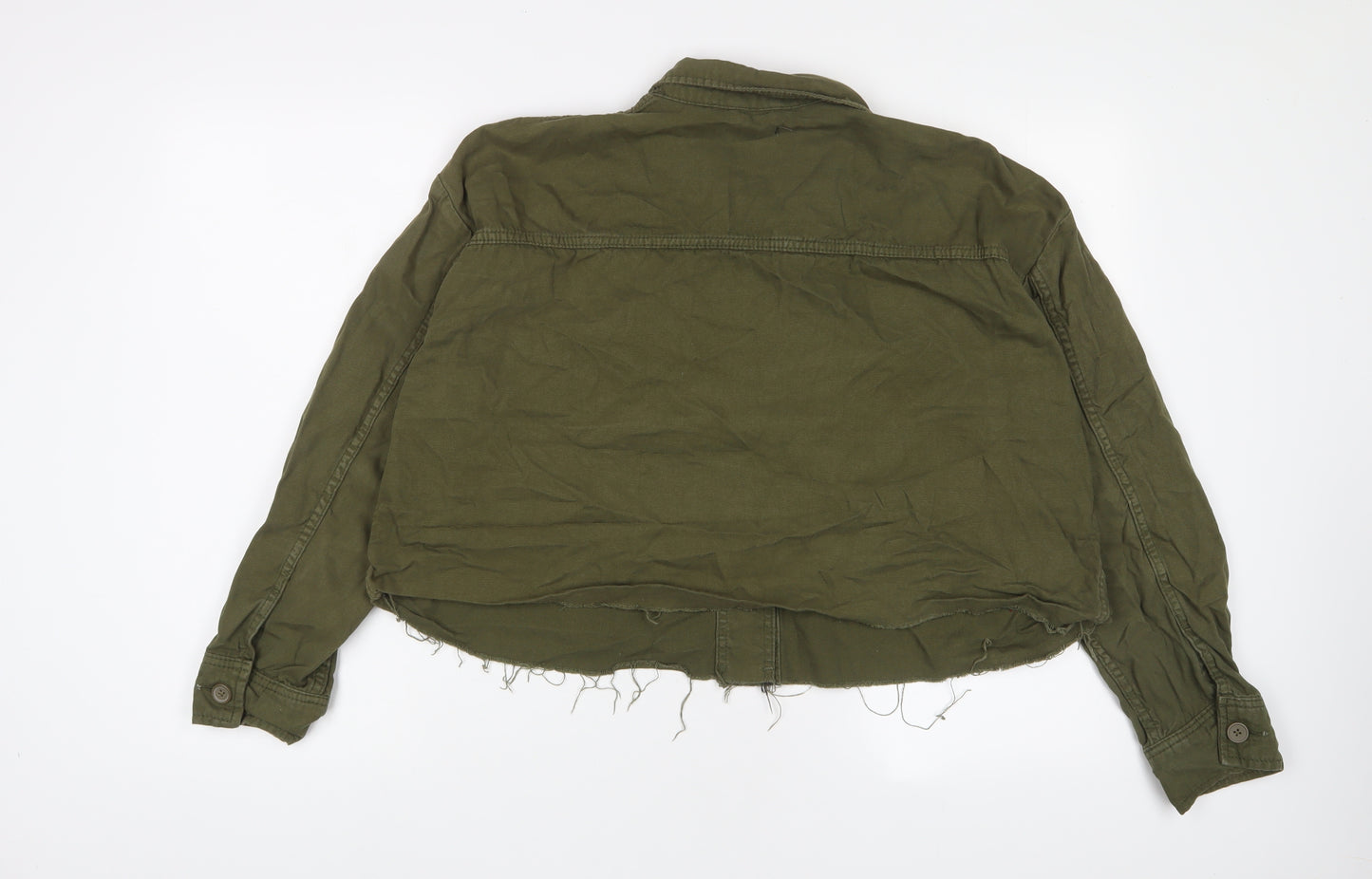 Topshop Womens Green Jacket Size M Button