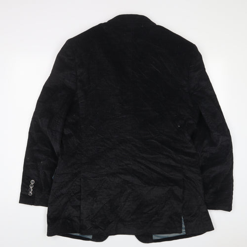 Moores Mens Black Polyester Jacket Suit Jacket Size 42 Regular