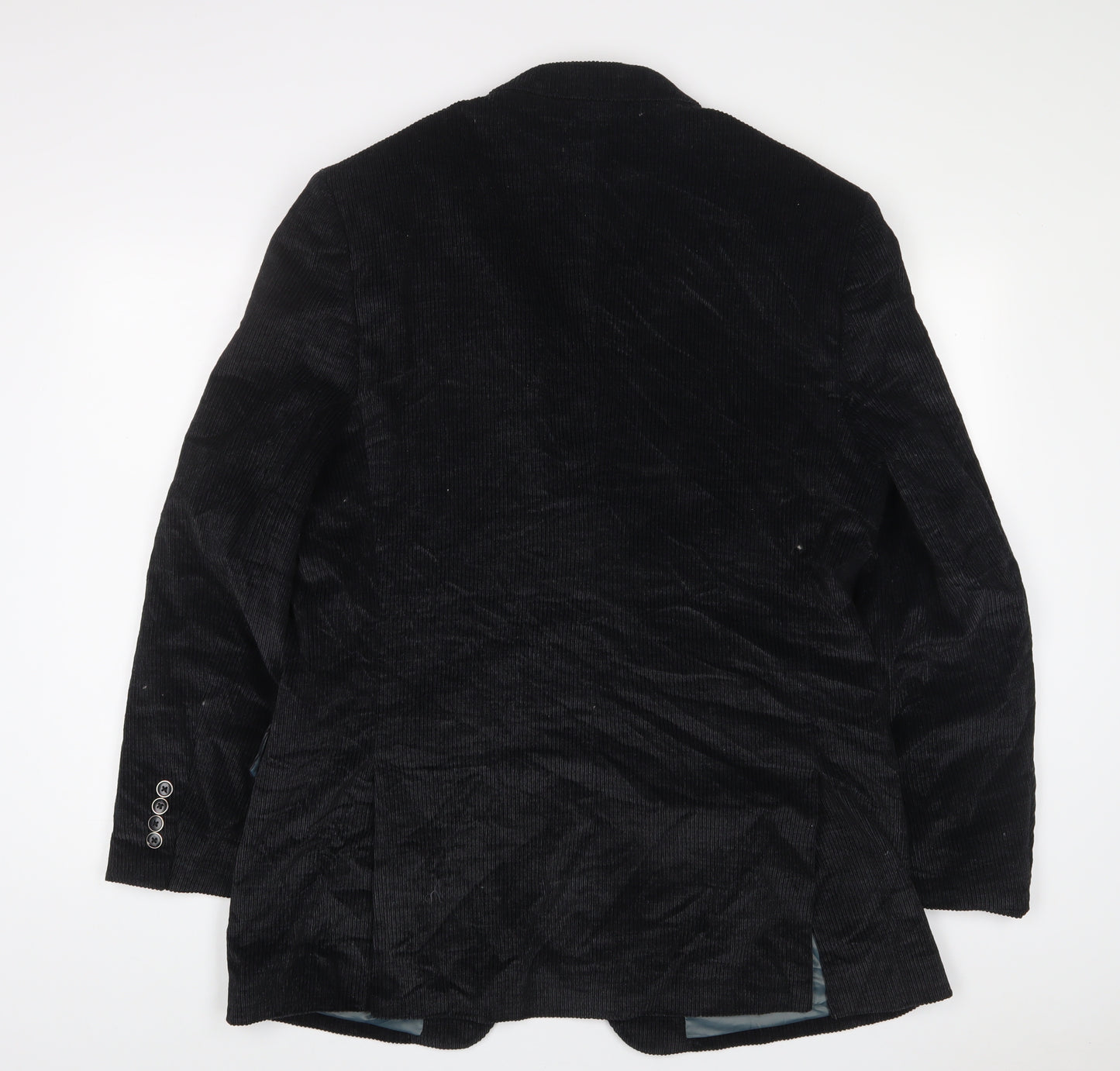 Moores Mens Black Polyester Jacket Suit Jacket Size 42 Regular