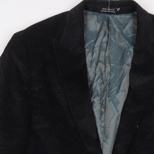 Moores Mens Black Polyester Jacket Suit Jacket Size 42 Regular