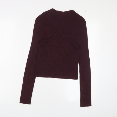 New Look Girls Purple Crew Neck Cotton Pullover Jumper Size 12-13 Years Pullover