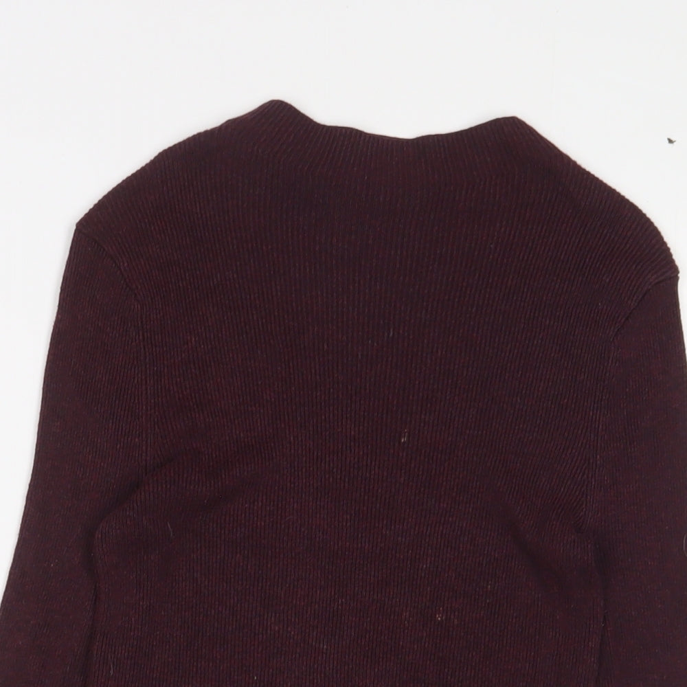 New Look Girls Purple Crew Neck Cotton Pullover Jumper Size 12-13 Years Pullover