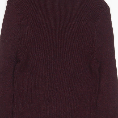 New Look Girls Purple Crew Neck Cotton Pullover Jumper Size 12-13 Years Pullover