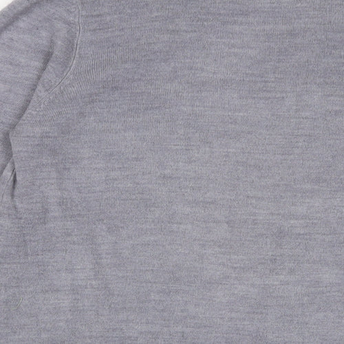Maine Womens Grey V-Neck Acrylic Cardigan Jumper Size 16 - Open