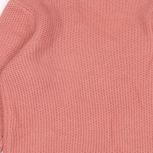 Damart Womens Pink V-Neck Acrylic Pullover Jumper Size 12