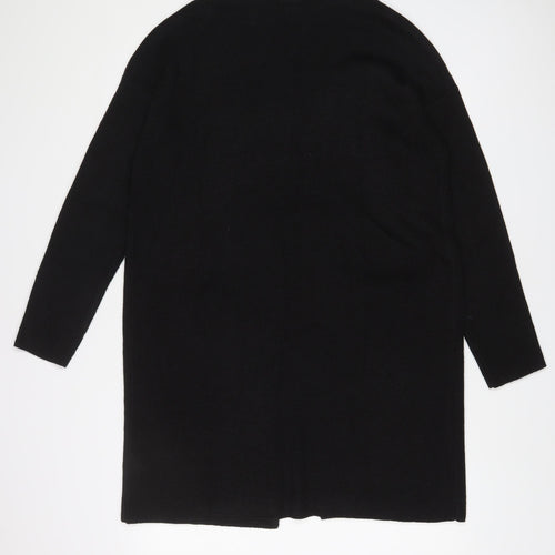 H&M Womens Black V-Neck Acrylic Cardigan Jumper Size M - Open