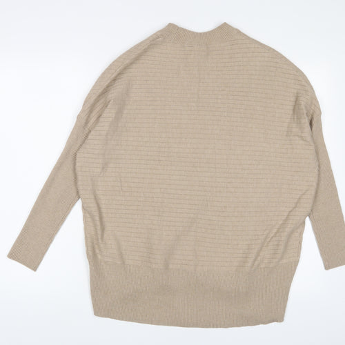 Principles Womens Beige Round Neck Polyester Pullover Jumper Size M
