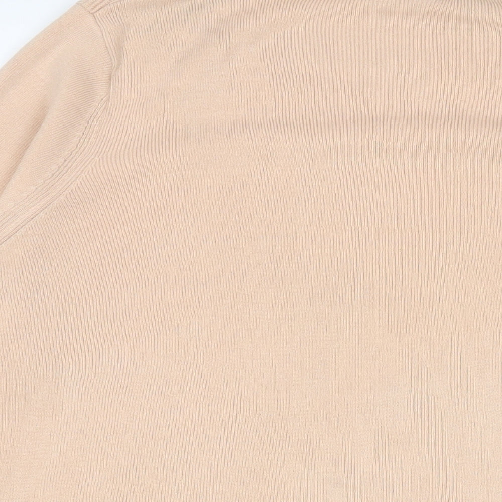 Marks and Spencer Womens Beige Crew Neck Acrylic Pullover Jumper Size 20