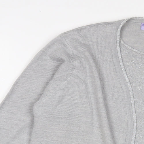 EWM Womens Grey Crew Neck Acrylic Pullover Jumper Size 14 - Size 14-16