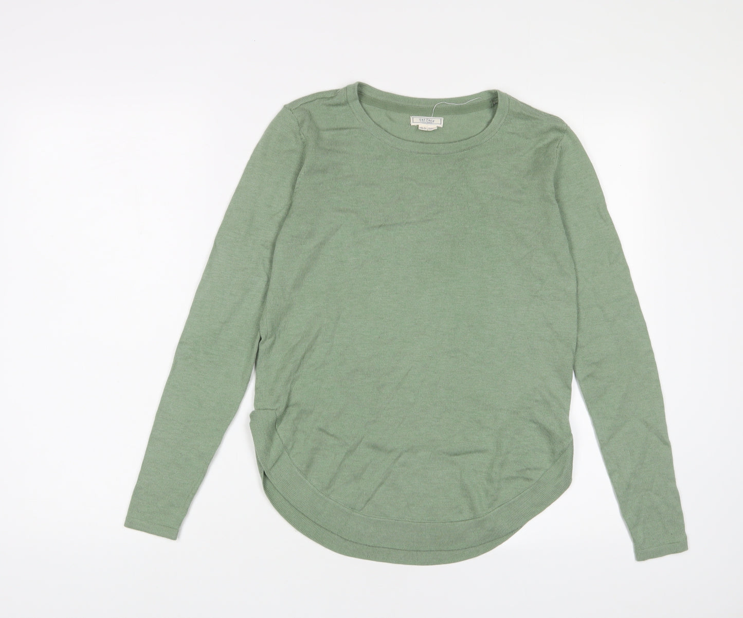 Fat Face Womens Green Crew Neck Polyester Pullover Jumper Size 6