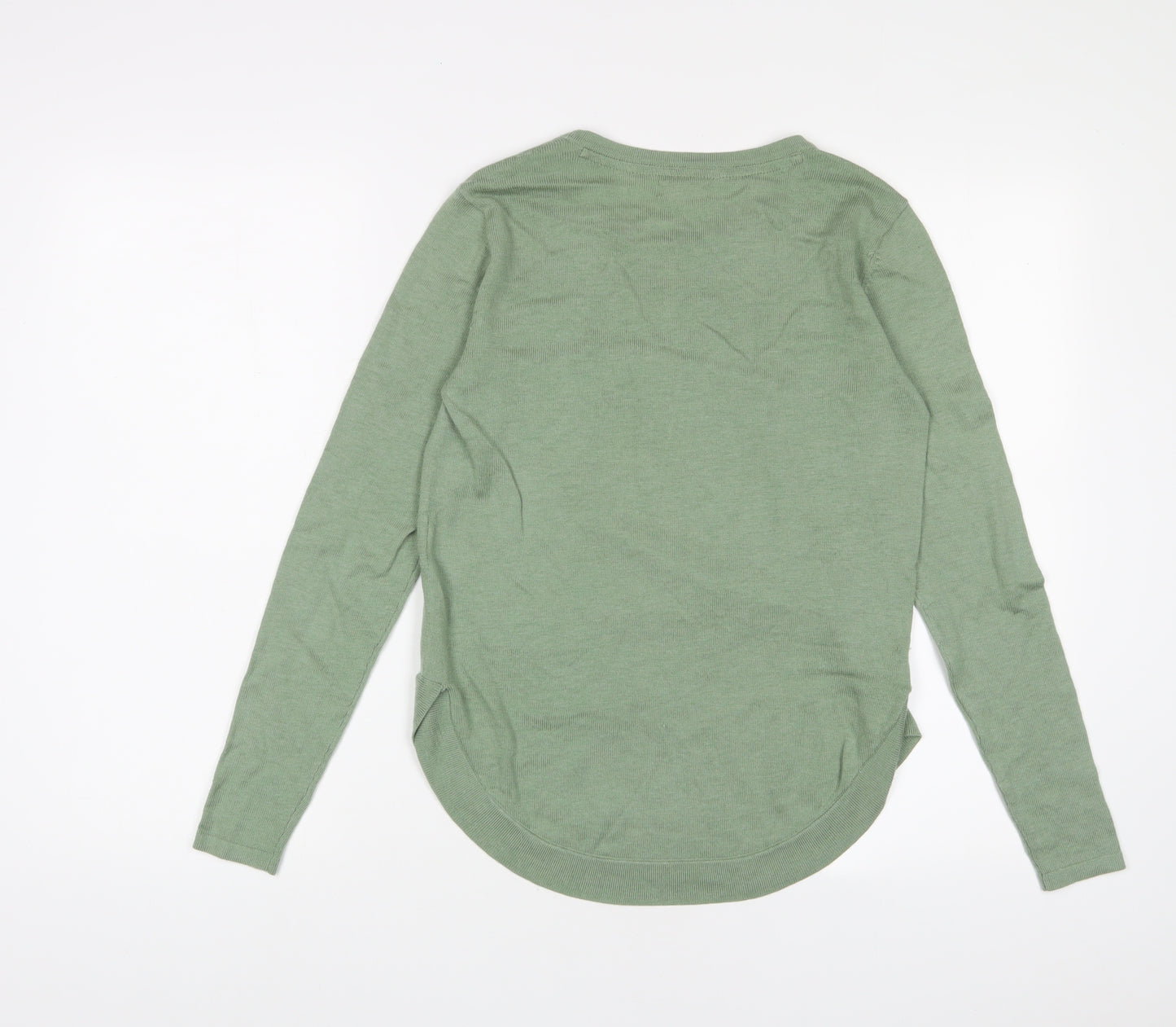 Fat Face Womens Green Crew Neck Polyester Pullover Jumper Size 6