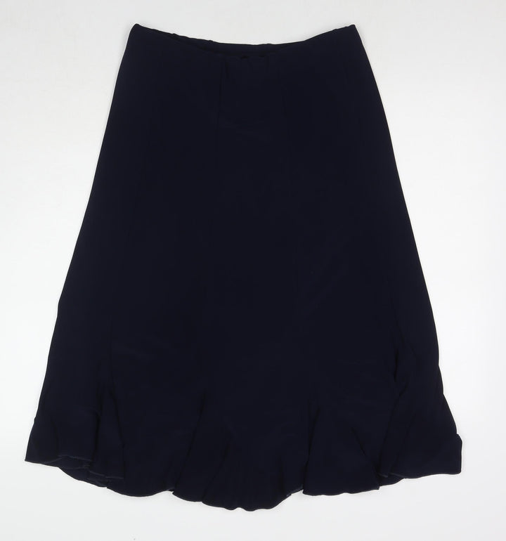 Saloos Womens Blue Polyester Trumpet Skirt Size L